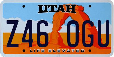 UT license plate Z460GU