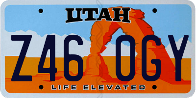 UT license plate Z460GY