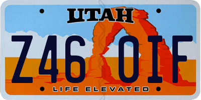 UT license plate Z460IF