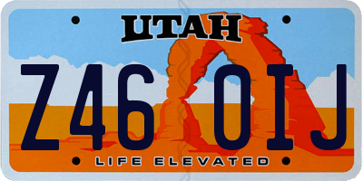 UT license plate Z460IJ