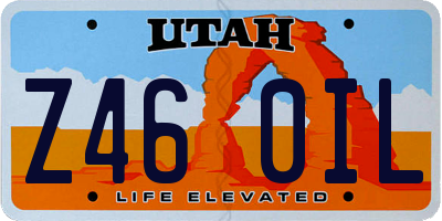 UT license plate Z460IL
