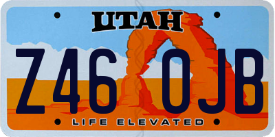 UT license plate Z460JB