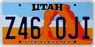 UT license plate Z460JI