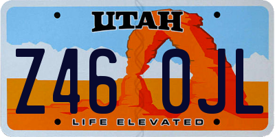 UT license plate Z460JL