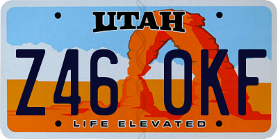 UT license plate Z460KF