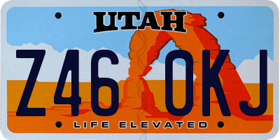 UT license plate Z460KJ