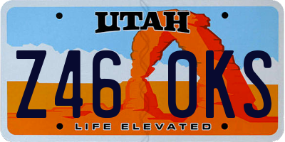 UT license plate Z460KS