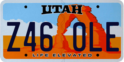 UT license plate Z460LE