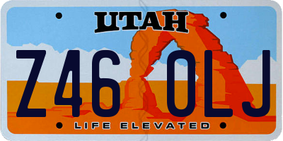 UT license plate Z460LJ
