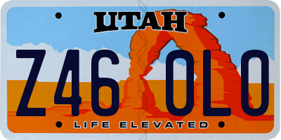 UT license plate Z460LO