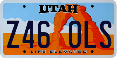 UT license plate Z460LS