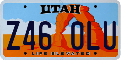 UT license plate Z460LU