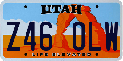 UT license plate Z460LW