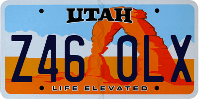 UT license plate Z460LX