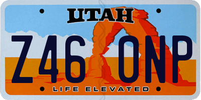 UT license plate Z460NP