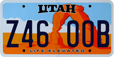 UT license plate Z460OB