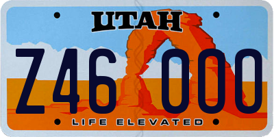 UT license plate Z460OO
