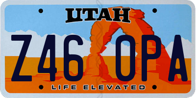 UT license plate Z460PA