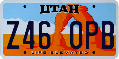 UT license plate Z460PB