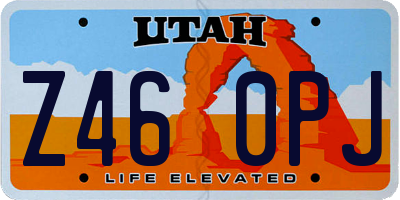 UT license plate Z460PJ