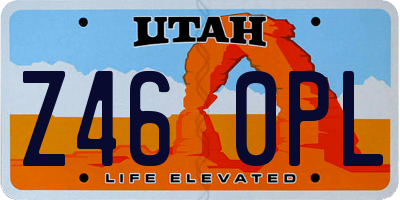 UT license plate Z460PL