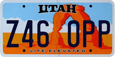 UT license plate Z460PP