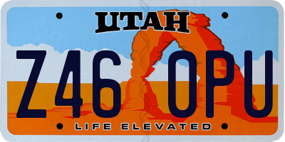 UT license plate Z460PU