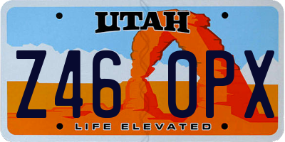 UT license plate Z460PX