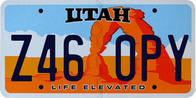 UT license plate Z460PY