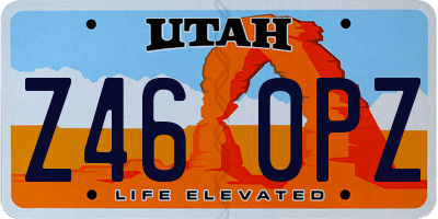 UT license plate Z460PZ