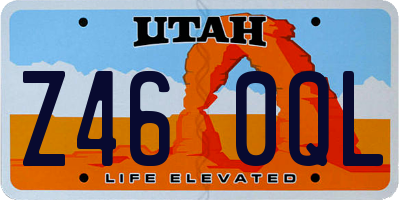 UT license plate Z460QL