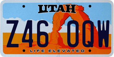 UT license plate Z460QW
