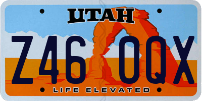 UT license plate Z460QX