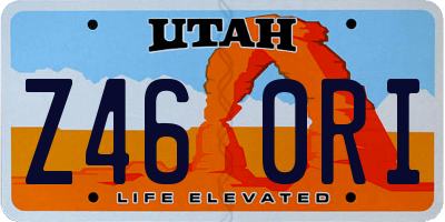 UT license plate Z460RI