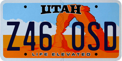 UT license plate Z460SD