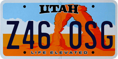 UT license plate Z460SG