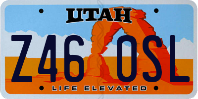 UT license plate Z460SL