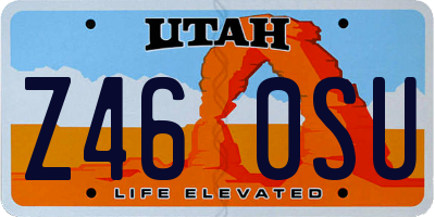UT license plate Z460SU