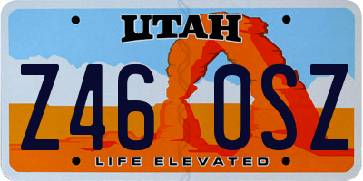 UT license plate Z460SZ