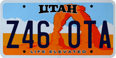 UT license plate Z460TA
