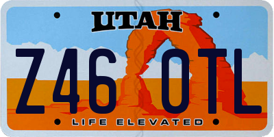 UT license plate Z460TL