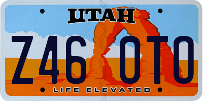 UT license plate Z460TO