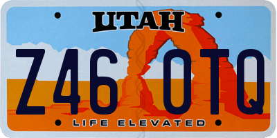 UT license plate Z460TQ