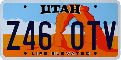 UT license plate Z460TV