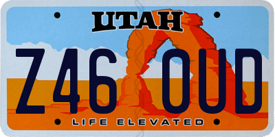 UT license plate Z460UD