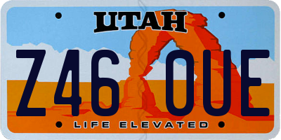 UT license plate Z460UE