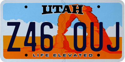 UT license plate Z460UJ