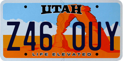 UT license plate Z460UY