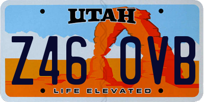 UT license plate Z460VB