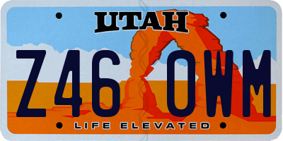 UT license plate Z460WM